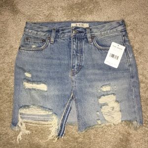 Denim mini skirt